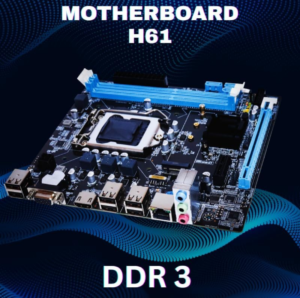h61 nvme micro atx motherboard for lga 1155 socket, supports intel 2nd & 3rd generation processors, m.2 slot, 5.1 audio, ddr3 1600 mhz, ports (rj45 | sata | usb | hdmi)